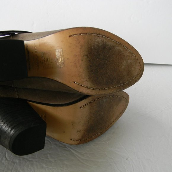 RAG & BONE HARROW LEATHER TAN BROWN ANKLE BOOTS SZ 37.5 - Picture 5 of 6